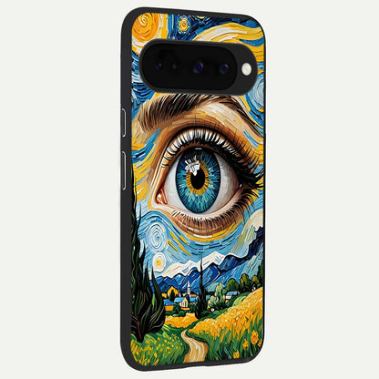  Van Gogh Eye back cover For Google Pixel 10 slim fit glass case with vibrant aesthetic design