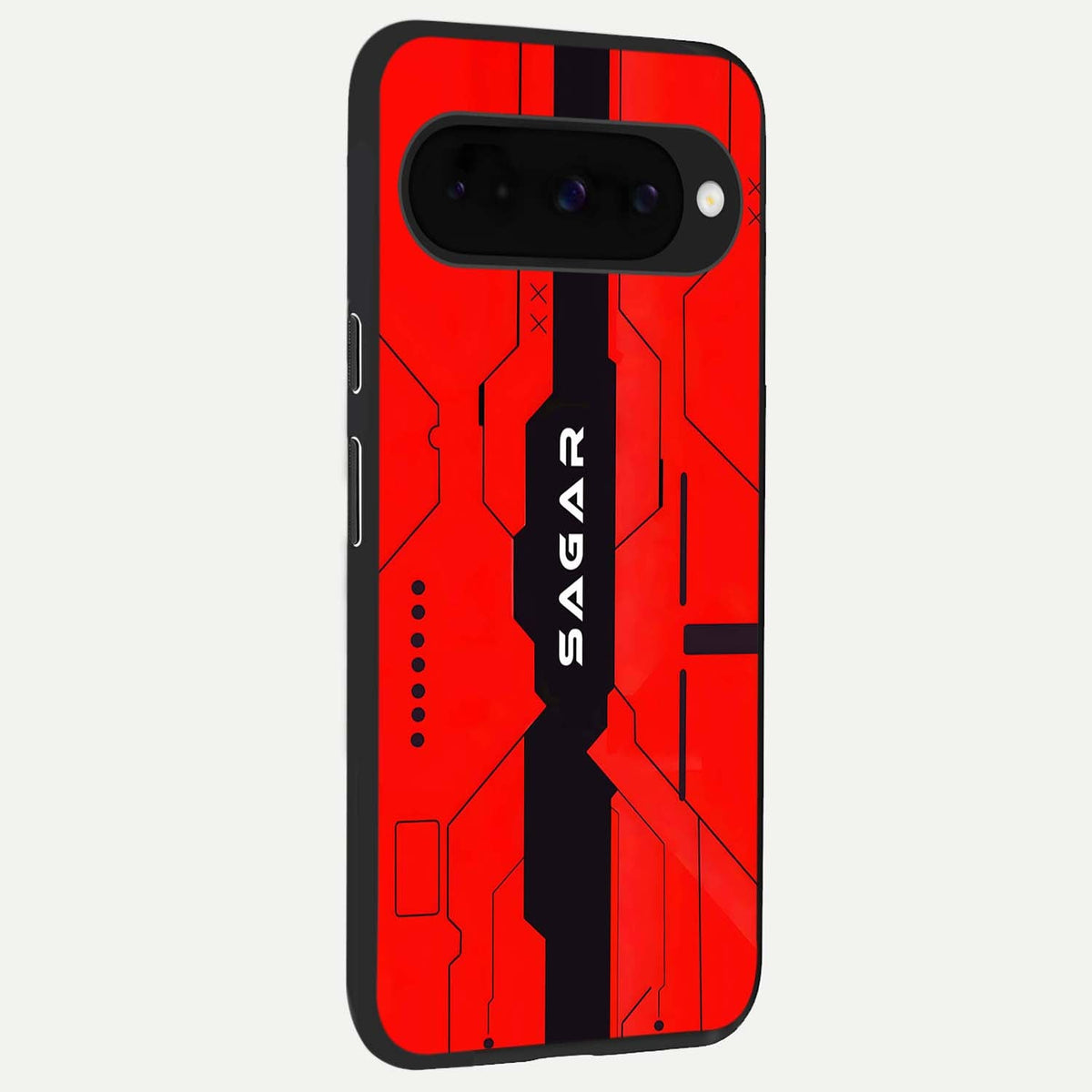  Voltage Rise CYBERPUNK Custom Name back cover For Google Pixel 10 slim fit personalized glass case with bold cyberpunk design