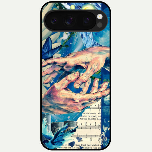  Aesthetic Divider Glass Case For Google Pixel 10 Pro back cover – full design glossy printed glass finish