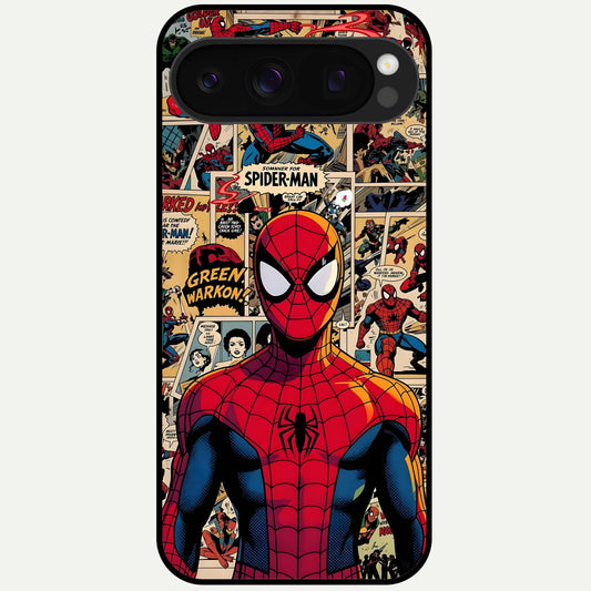  Aesthetic Spider Glass Case For Google Pixel 10 Pro back cover – full design glossy printed glass finish