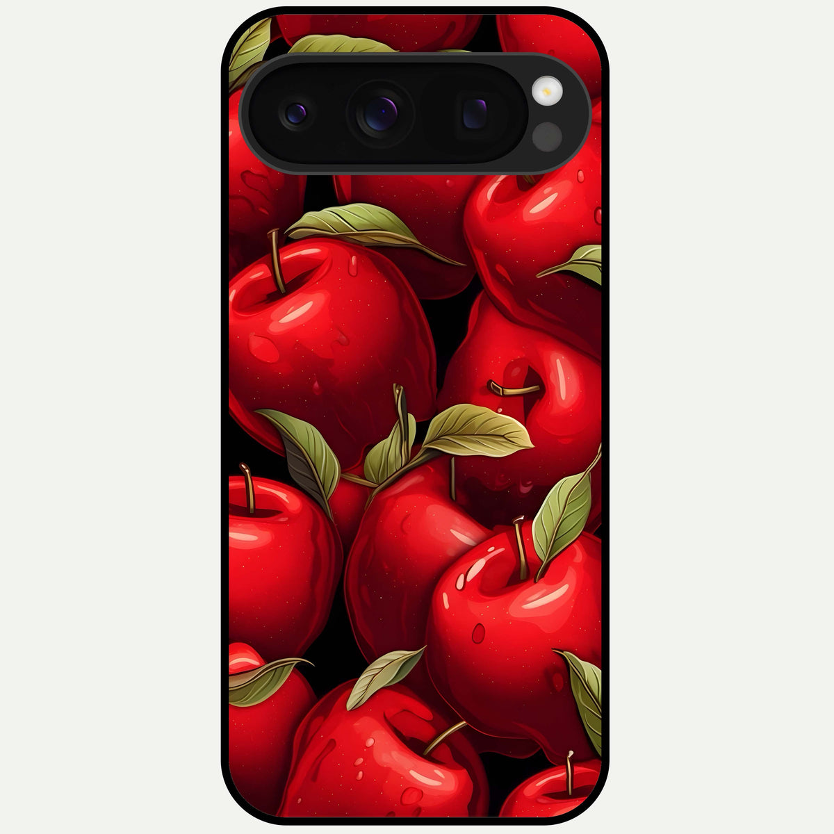  Apple Pattern Glass Case For Google Pixel 10 Pro back cover – full design glossy printed glass finish