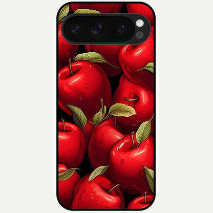  Apple Pattern Glass Case For Google Pixel 10 Pro back cover – full design glossy printed glass finish