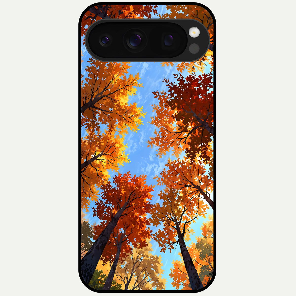  Autumn Sky Rise Glass Case For Google Pixel 10 Pro back cover – full design glossy printed glass finish