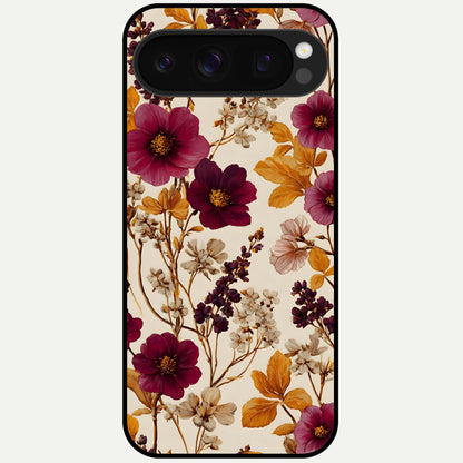  Autumn Wine Bloom Glass Case For Google Pixel 10 Pro back cover – full design glossy printed glass finish