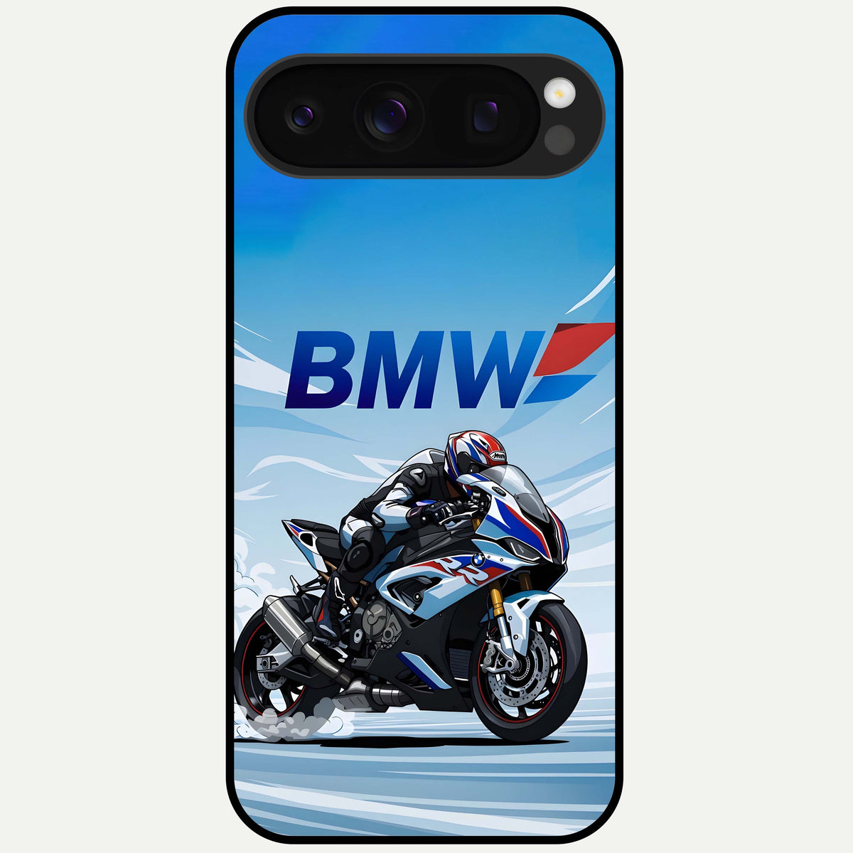  BMW Power Drift Glass Case For Google Pixel 10 Pro back cover – full design glossy printed glass finish