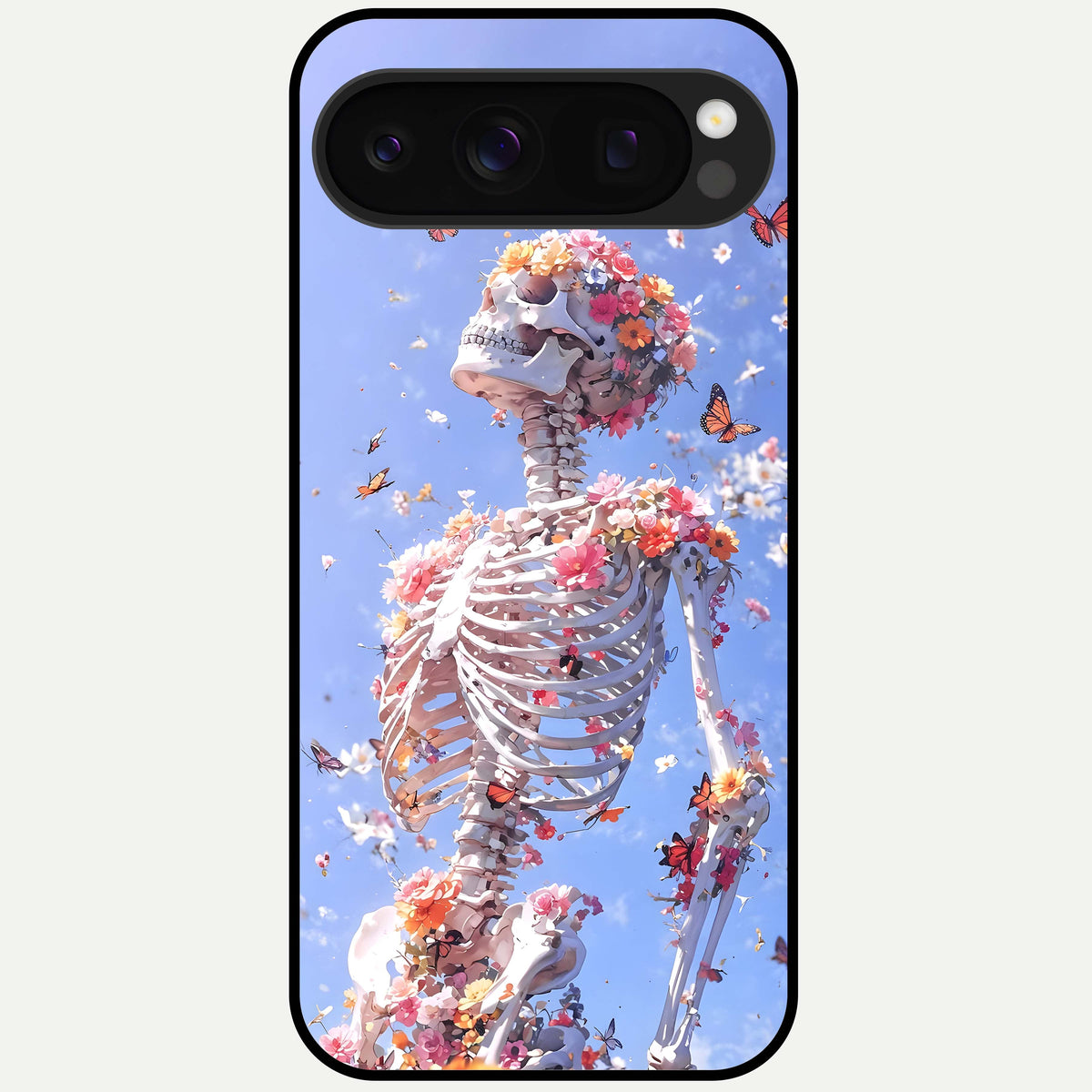  Bloom Beyond Bones Glass Case For Google Pixel 10 Pro back cover – full design glossy printed glass finish