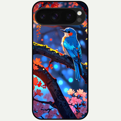  Blooming Water Drift Glass Case For Google Pixel 10 Pro back cover – full design glossy printed glass finish
