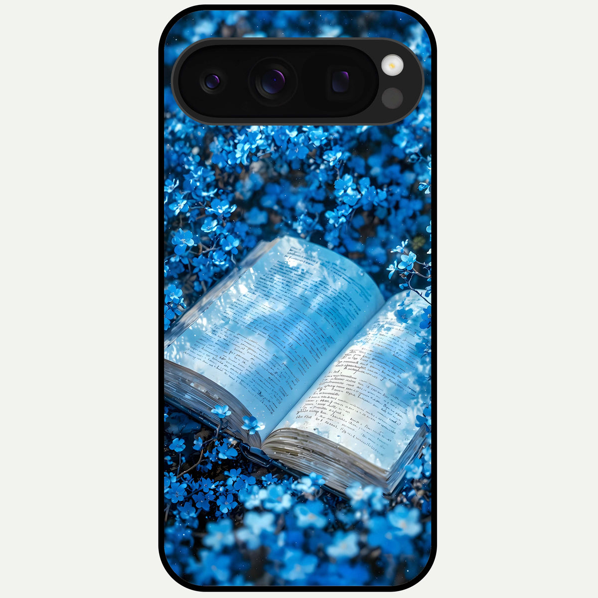  Blue Bloom Tales Glass Case For Google Pixel 10 Pro back cover – full design glossy printed glass finish