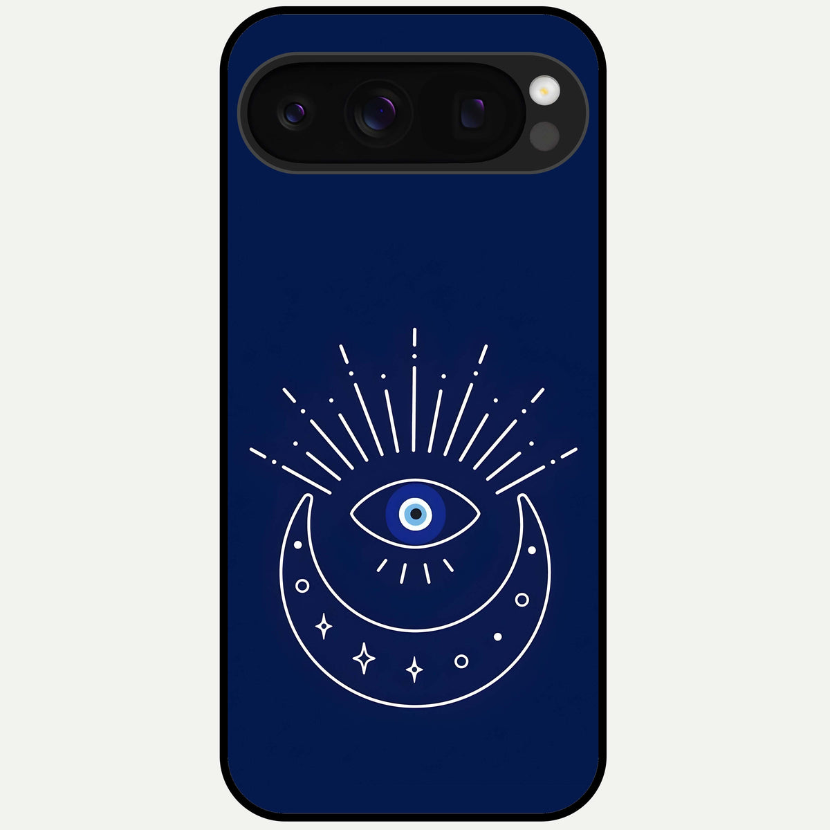  Blue Evil Eye Glass Case For Google Pixel 10 Pro back cover – full design glossy printed glass finish