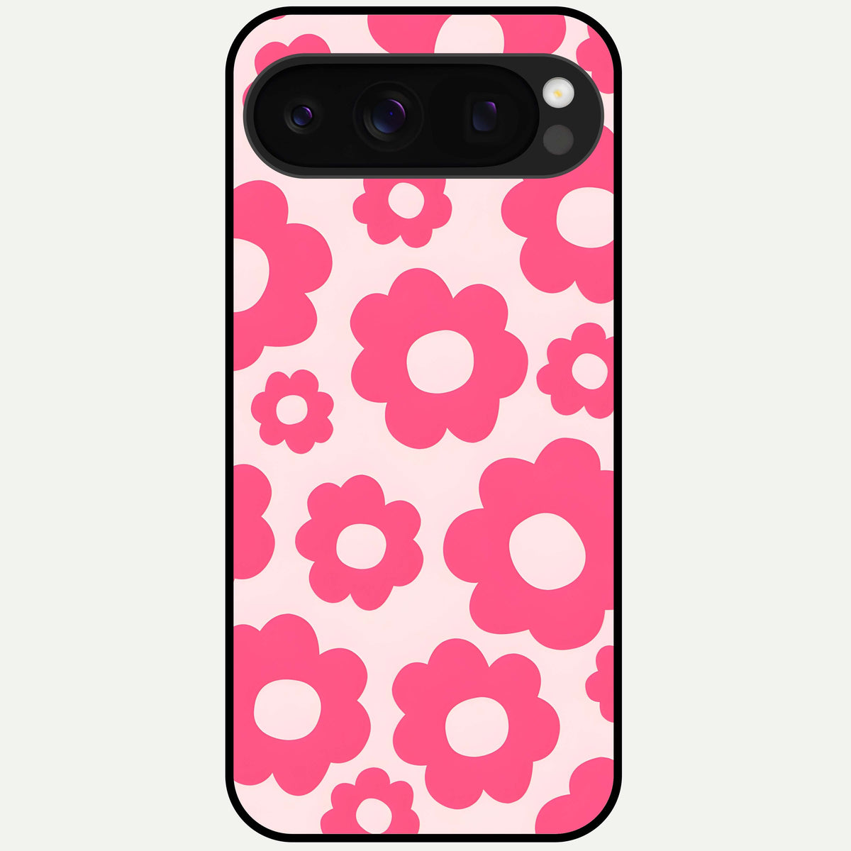 Blush Flower Pop Glass Case For Google Pixel 10 Pro back cover – full design glossy printed glass finish