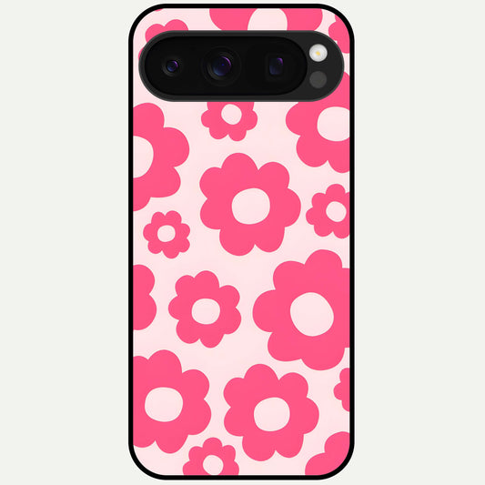  Blush Flower Pop Glass Case For Google Pixel 10 Pro back cover – full design glossy printed glass finish
