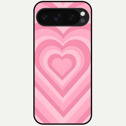  Blush Heart Waves Glass Case For Google Pixel 10 Pro back cover – full design glossy printed glass finish