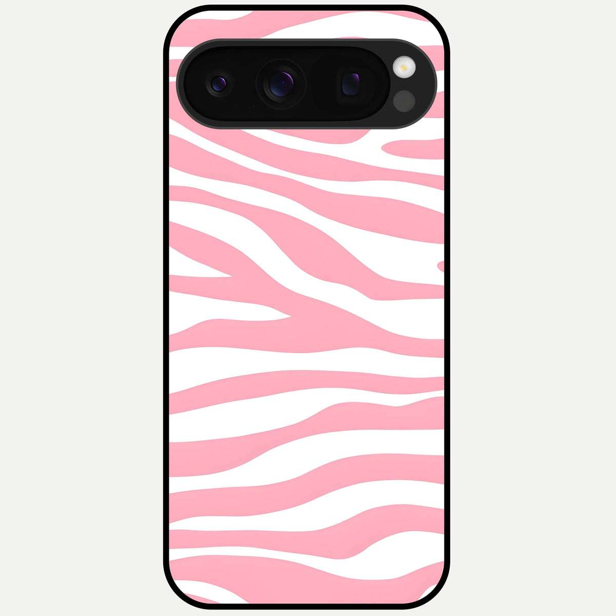  Blush Zebra Flow Glass Case For Google Pixel 10 Pro back cover – full design glossy printed glass finish