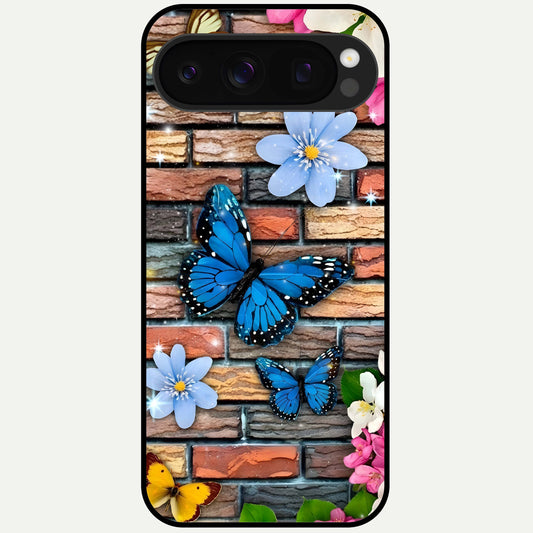  Brick Bloom Flight Glass Case For Google Pixel 10 Pro back cover – full design glossy printed glass finish