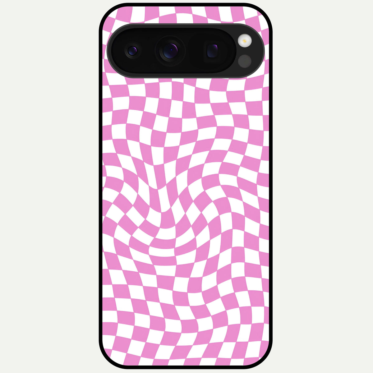  Bubblegum Check Wave Glass Case For Google Pixel 10 Pro back cover – full design glossy printed glass finish