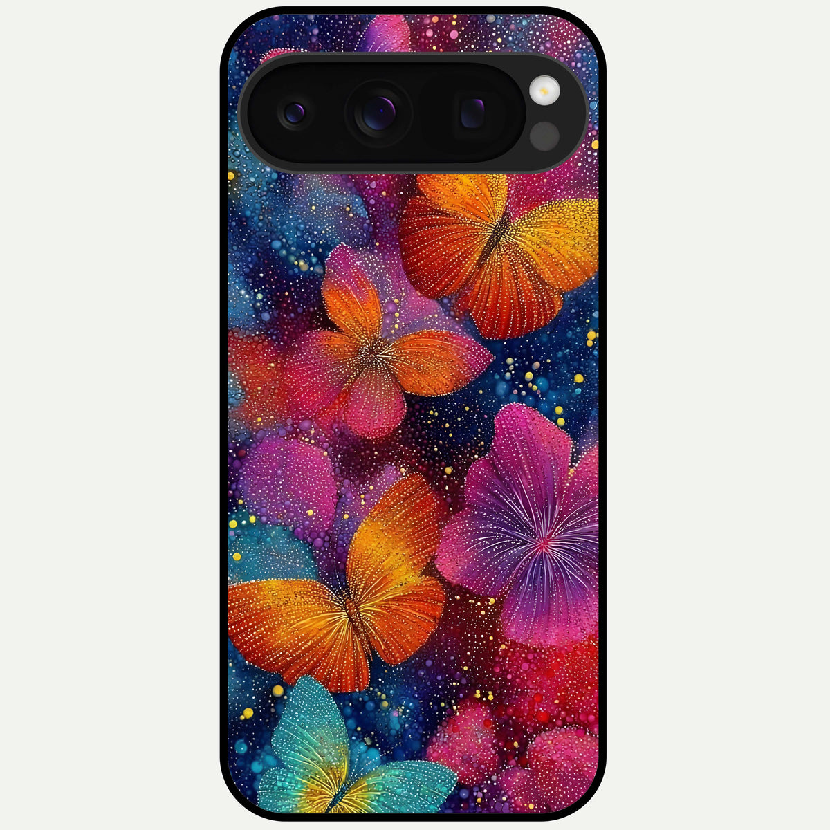  Butterfly Dream Mist Glass Case For Google Pixel 10 Pro back cover – full design glossy printed glass finish