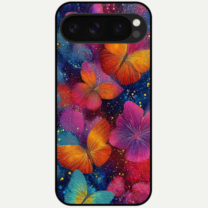  Butterfly Dream Mist Glass Case For Google Pixel 10 Pro back cover – full design glossy printed glass finish