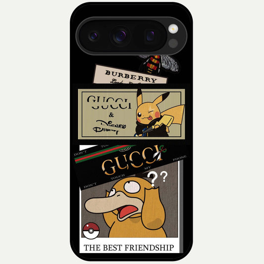  Cartoon Brand Play Mashup Glass Case For Google Pixel 10 Pro back cover – full design glossy printed glass finish