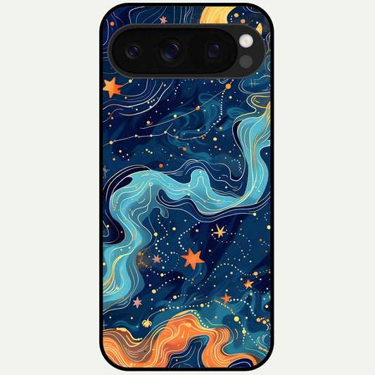  Celestial Dream Flow Glass Case For Google Pixel 10 Pro back cover – full design glossy printed glass finish