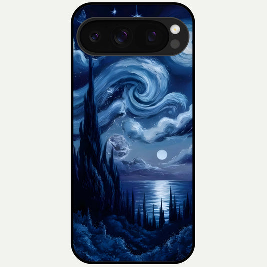  Celestial Dream Van Gogh Glass Case For Google Pixel 10 Pro back cover – full design glossy printed glass finish