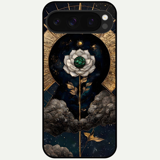  Celestial Lotus Morang Glass Case For Google Pixel 10 Pro back cover – full design glossy printed glass finish