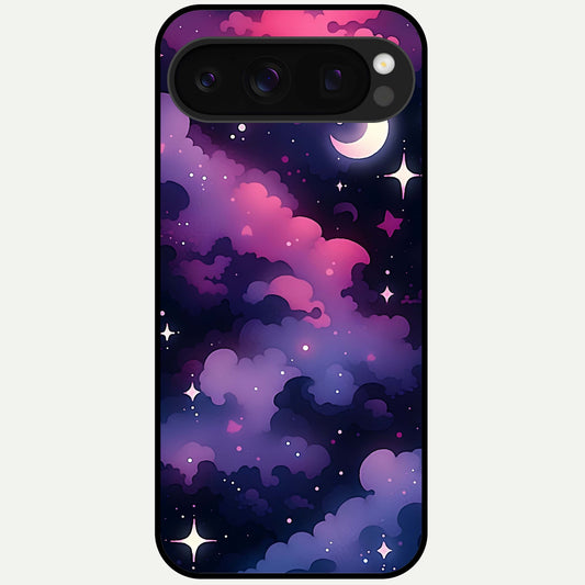  Celestial Moon Magic Glass Case For Google Pixel 10 Pro back cover – full design glossy printed glass finish