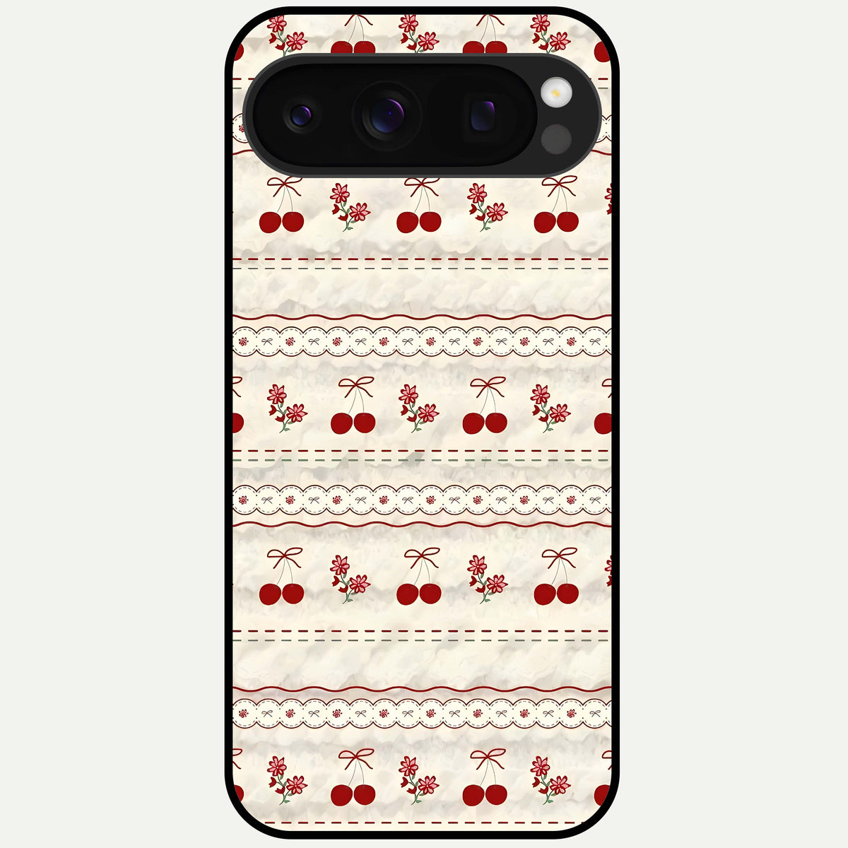  Cherry Bloom Charm Glass Case For Google Pixel 10 Pro back cover – full design glossy printed glass finish