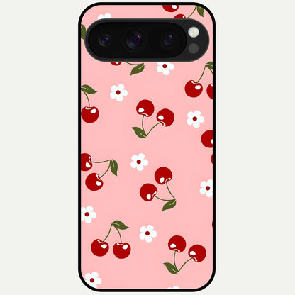  Cherry Love Mood Glass Case For Google Pixel 10 Pro back cover – full design glossy printed glass finish