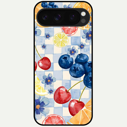  Citrus Bloom Joy Glass Case For Google Pixel 10 Pro back cover – full design glossy printed glass finish