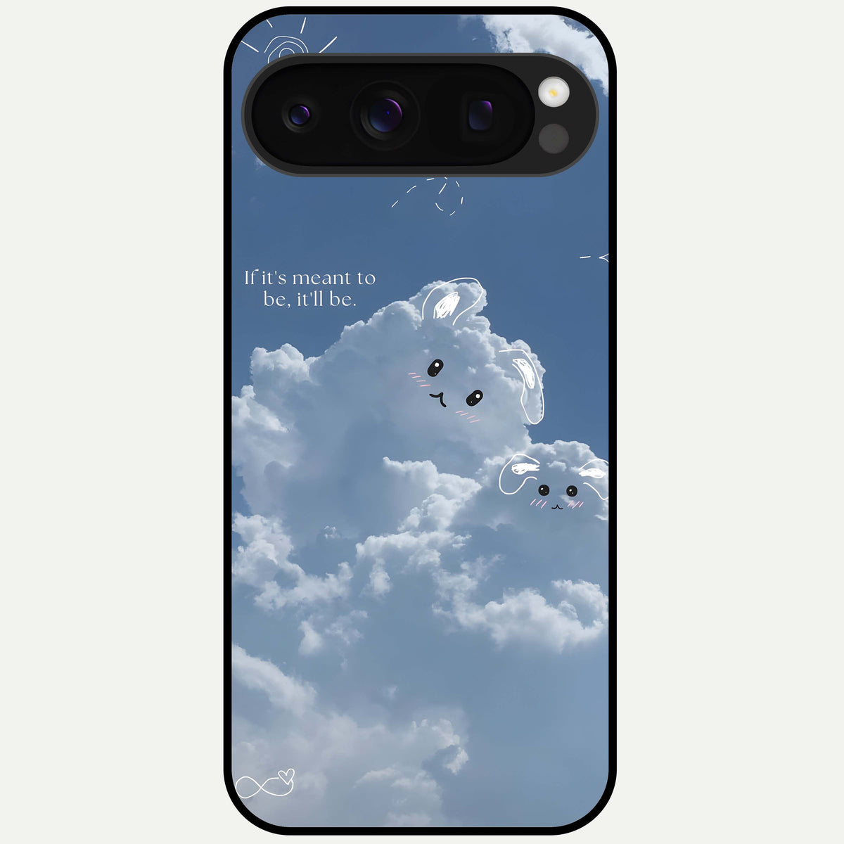  Cloud Bunny Dreams Glass Case For Google Pixel 10 Pro back cover – full design glossy printed glass finish