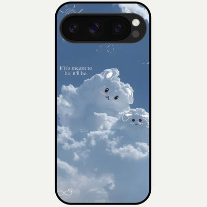  Cloud Bunny Dreams Glass Case For Google Pixel 10 Pro back cover – full design glossy printed glass finish