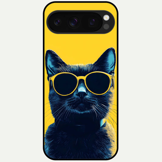  Cool Cat Vibes Glass Case For Google Pixel 10 Pro back cover – full design glossy printed glass finish