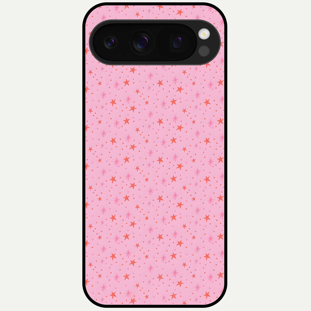  Cosmic Pink Sparkle Glass Case For Google Pixel 10 Pro back cover – full design glossy printed glass finish