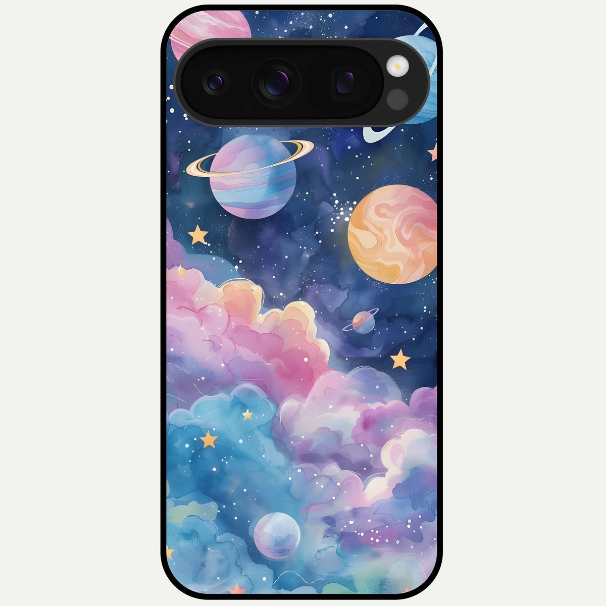  Cosmic Planet Dreams Glass Case For Google Pixel 10 Pro back cover – full design glossy printed glass finish