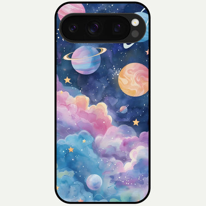  Cosmic Planet Dreams Glass Case For Google Pixel 10 Pro back cover – full design glossy printed glass finish