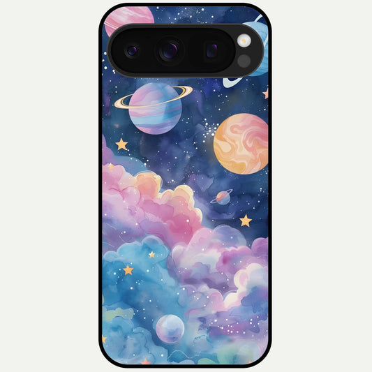  Cosmic Planet Dreams Glass Case For Google Pixel 10 Pro back cover – full design glossy printed glass finish