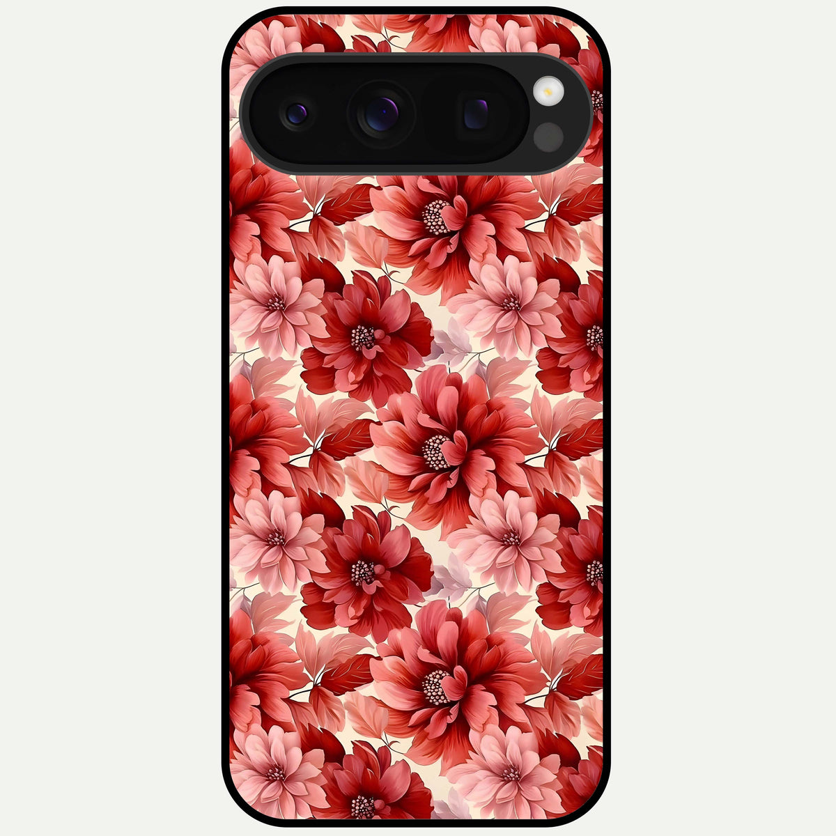  Crimson Love Petals Glass Case For Google Pixel 10 Pro back cover – full design glossy printed glass finish