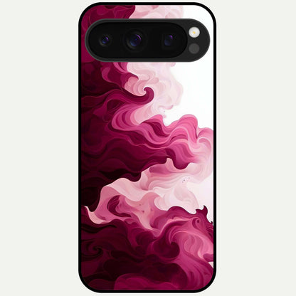  Crimson Wave Flow Glass Case For Google Pixel 10 Pro back cover – full design glossy printed glass finish