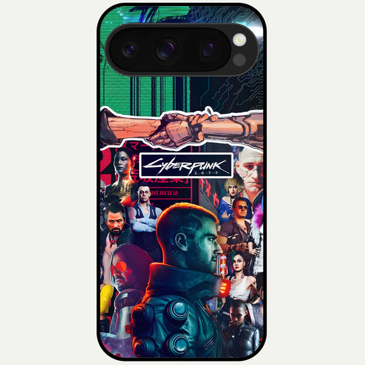  CYBERPUNK Legacy Glass Case For Google Pixel 10 Pro back cover – full design glossy printed glass finish