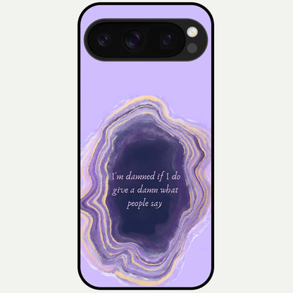  Damned People Quote Glass Case For Google Pixel 10 Pro back cover – full design glossy printed glass finish