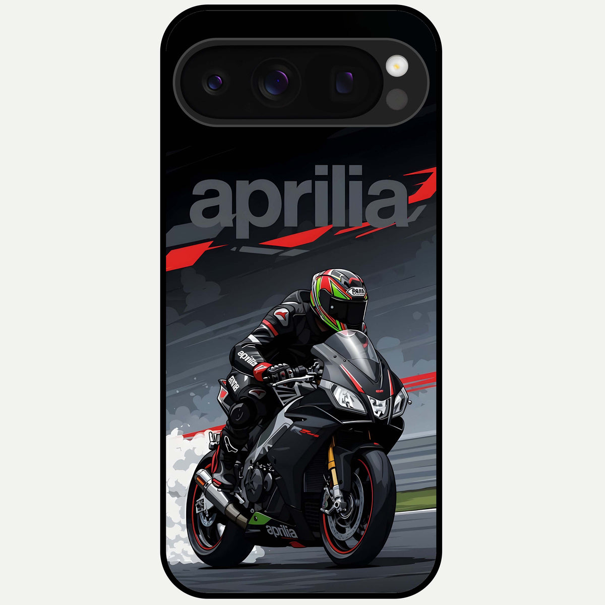  Dark Aprilla Glass Case For Google Pixel 10 Pro back cover – full design glossy printed glass finish