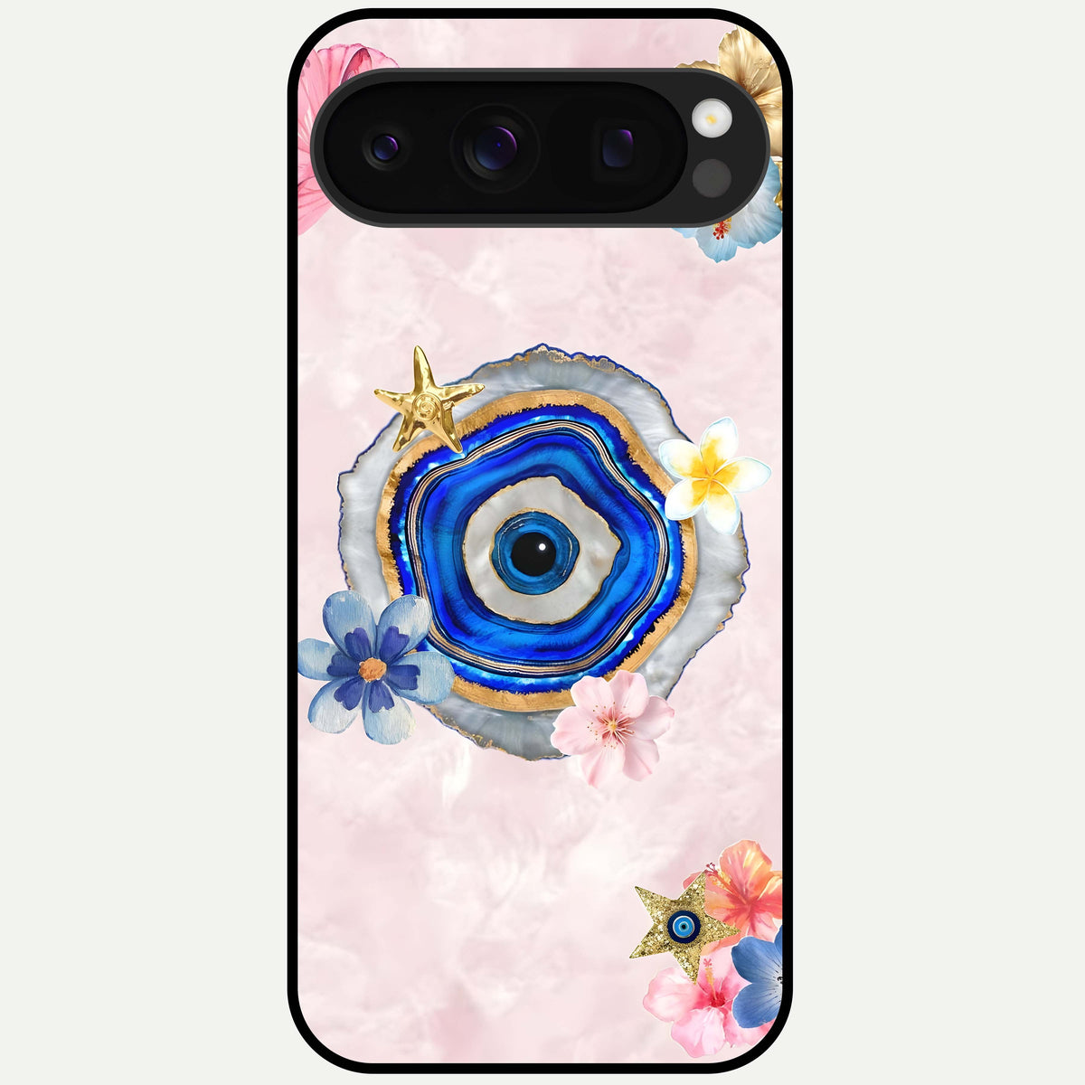  Divine Aura Bloom Glass Case For Google Pixel 10 Pro back cover – full design glossy printed glass finish
