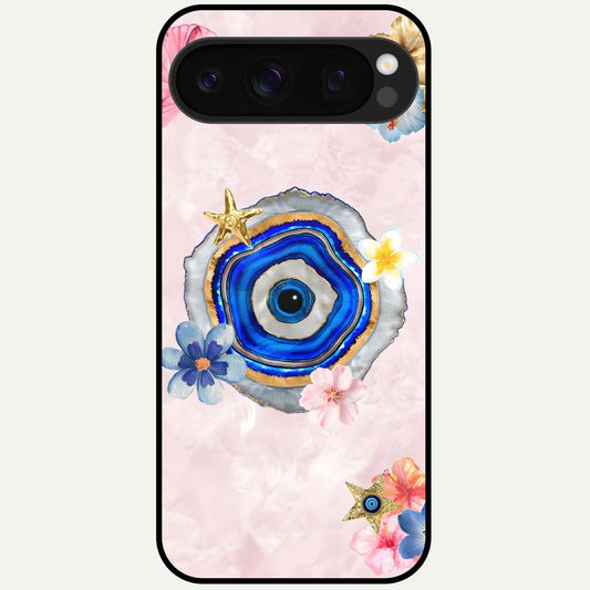  Divine Aura Bloom Glass Case For Google Pixel 10 Pro back cover – full design glossy printed glass finish