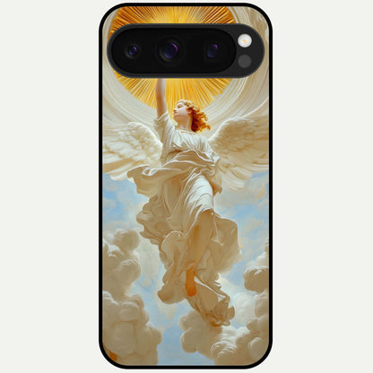  Divine Light Angel Glass Case For Google Pixel 10 Pro back cover – full design glossy printed glass finish