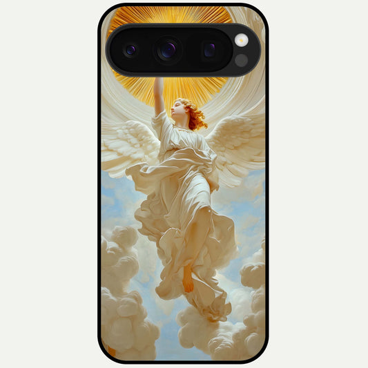  Divine Light Angel Glass Case For Google Pixel 10 Pro back cover – full design glossy printed glass finish