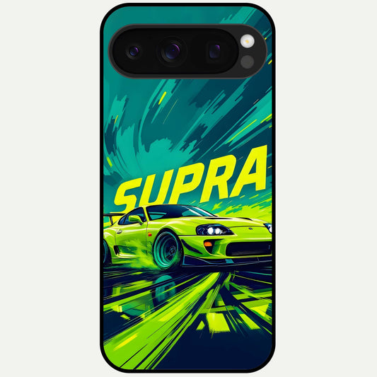  Electric Supra Thunder Glass Case For Google Pixel 10 Pro back cover – full design glossy printed glass finish