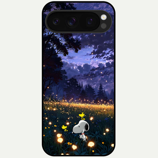  Firefly Meadow Magic Glass Case For Google Pixel 10 Pro back cover – full design glossy printed glass finish