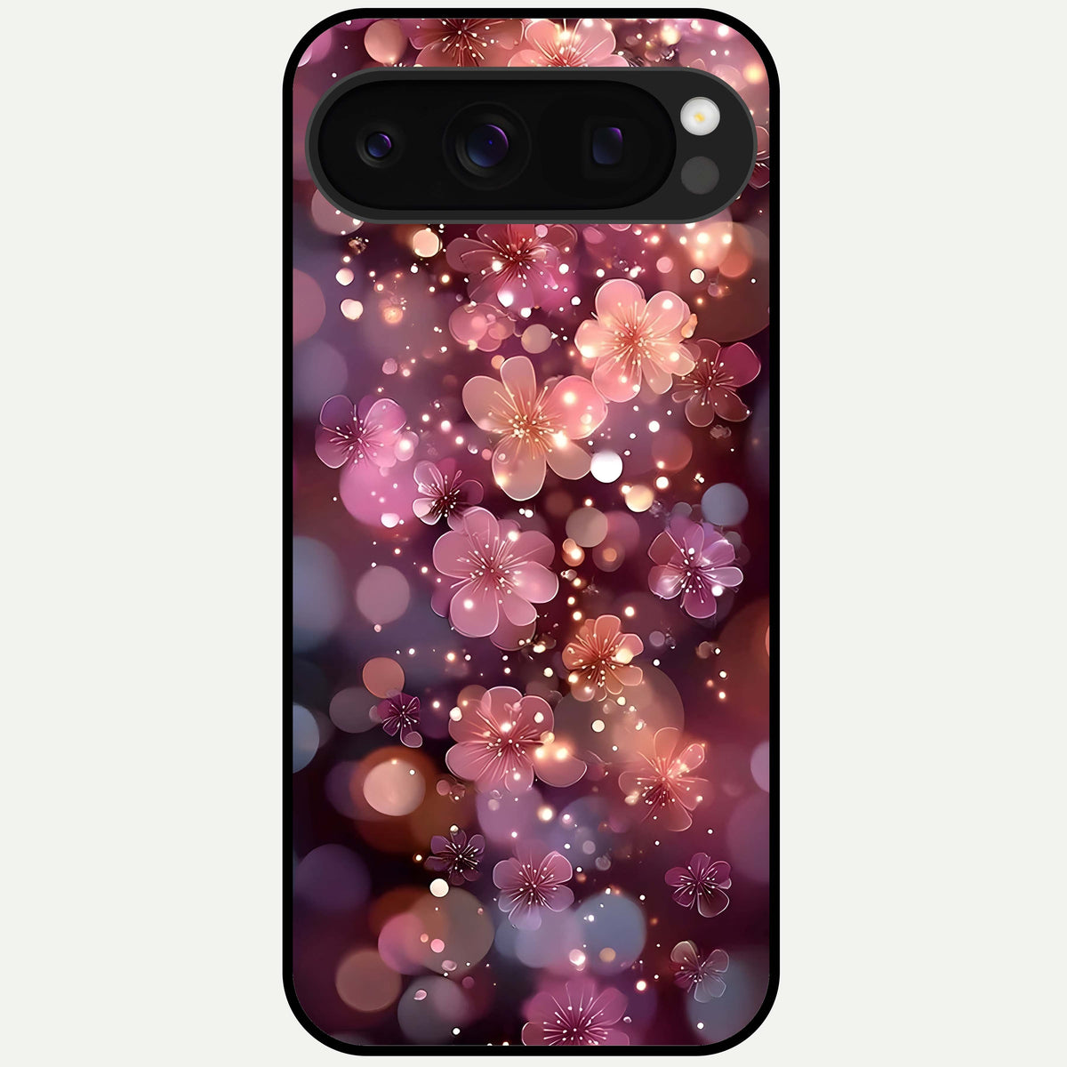  Glowing Petal Bliss Glass Case For Google Pixel 10 Pro back cover – full design glossy printed glass finish