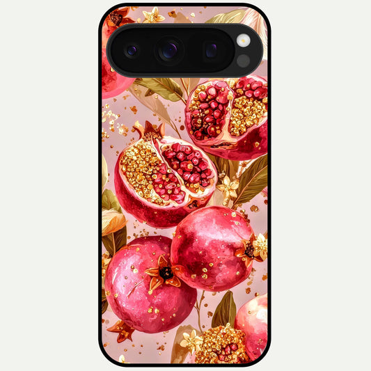  Golden Bloom Glow Glass Case For Google Pixel 10 Pro back cover – full design glossy printed glass finish