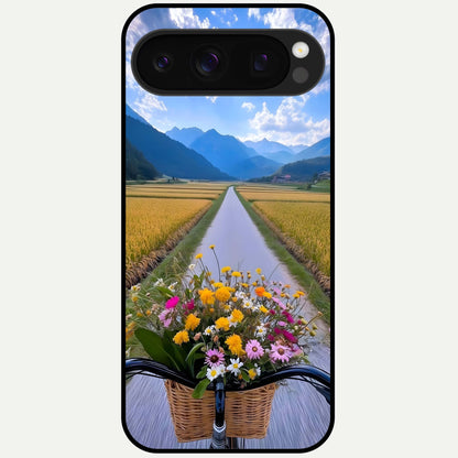 Golden Field Journey Glass Case For Google Pixel 10 Pro back cover – full design glossy printed glass finish